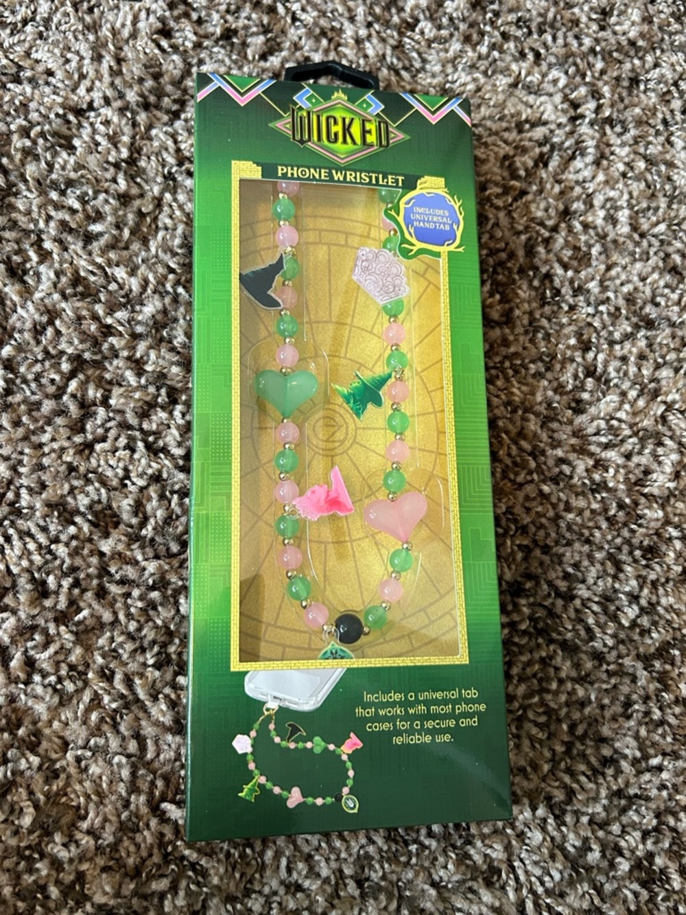 Wicked Phone Wristlet - Pink & Green Beads